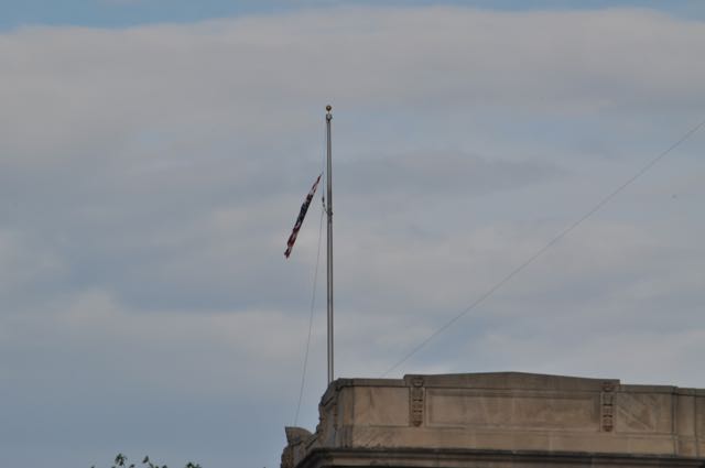 flag on courthouse