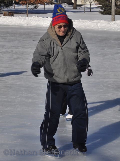 Mike ice skating Mike ice skating