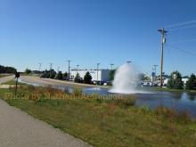 Flushing out water with fire hydrant