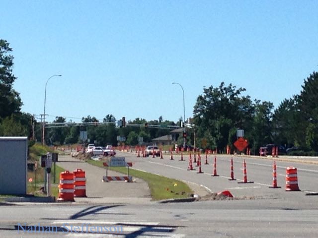 trail closed and road construction